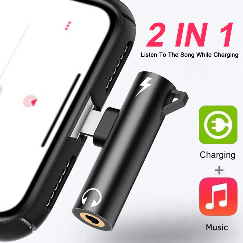 Earphone Splitter Jack - 2'si 1 Arada Ses Şarj Kulaklık