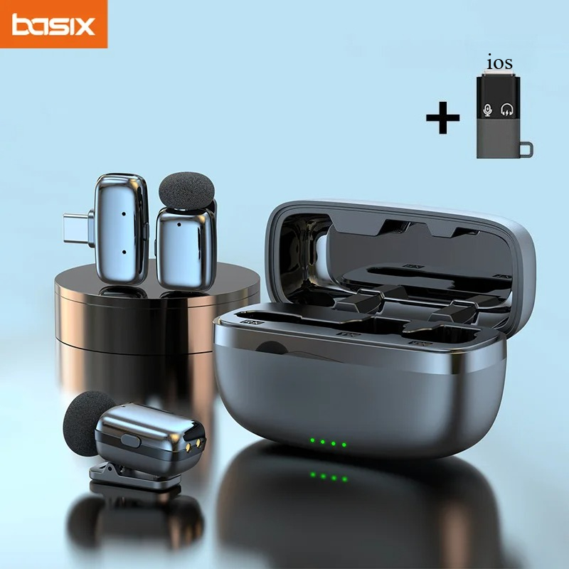Phone Accessories And Cases - Kablosuz Yaka Mikrofon Seti, Şarj Kutulu