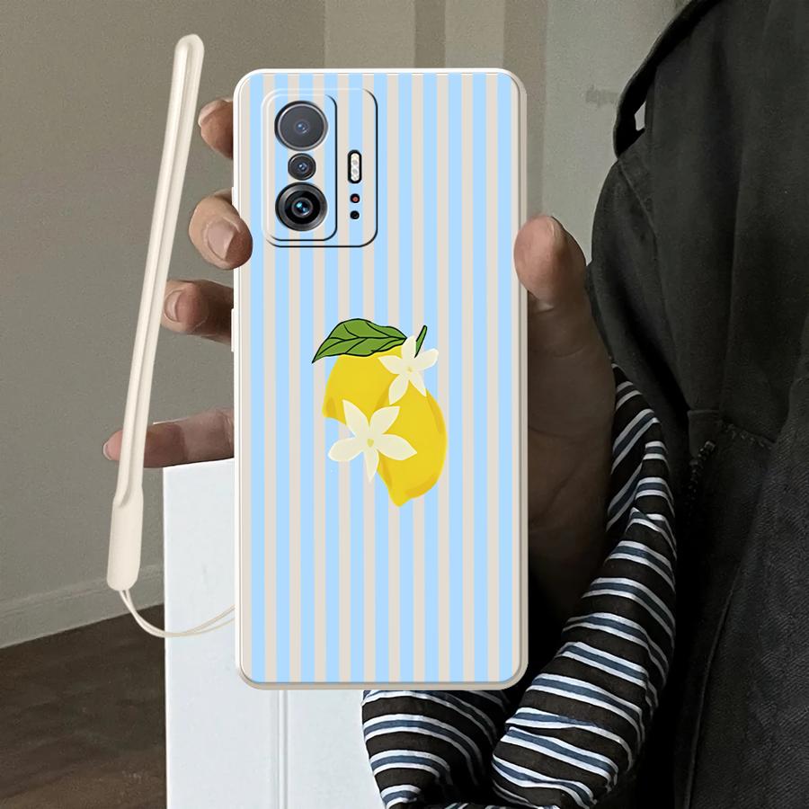 Xiaomi Phone Accessories - Limon Serin Şerit Desenli Kılıf Xiaomi