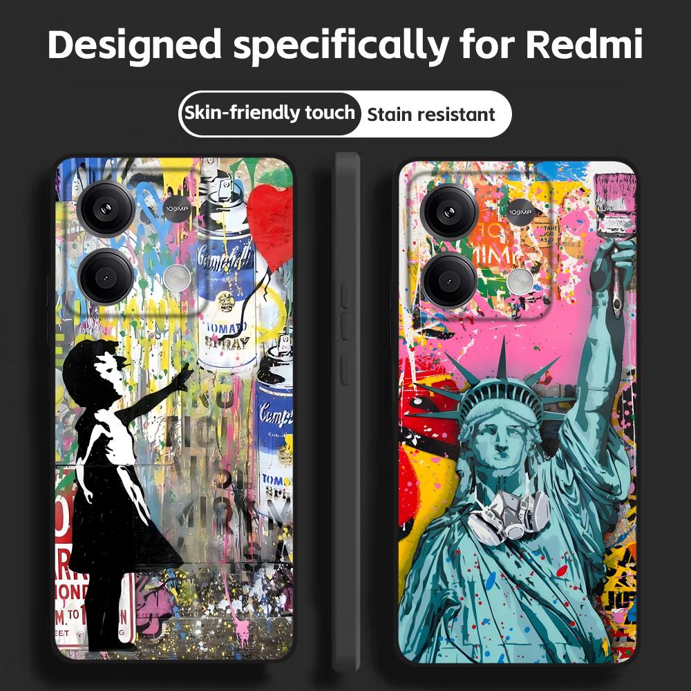 Xiaomi Phone Accessories - Banksy Graffiti Sanat telefon kılıfı Redmi