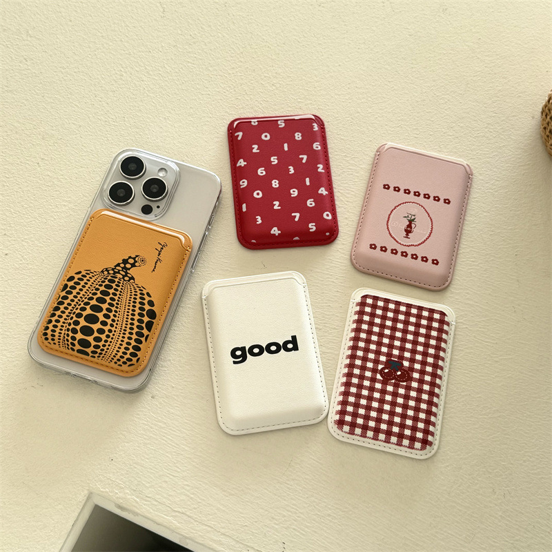 Phone Accessories And Cases - Sevimli Karikatür PU Deri Manyetik Kartlık