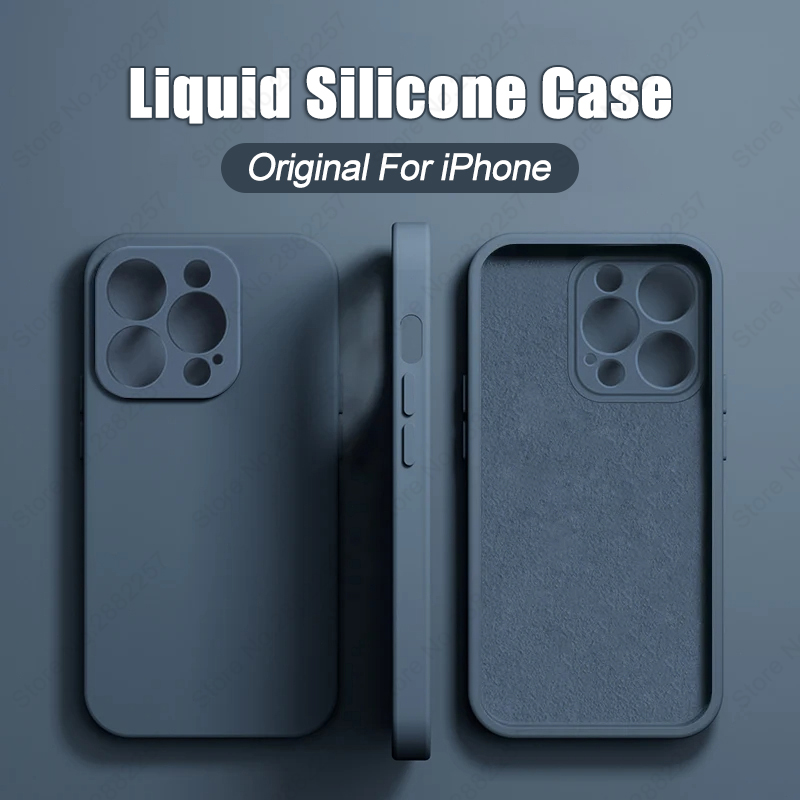 Phone Accessories Online - Lüks orijinal sıvı silikon kılıf For