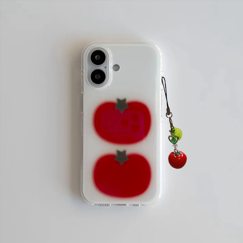 Y2K Phone Accessories - Kore Tarzı İki Ted Domates Karikatür