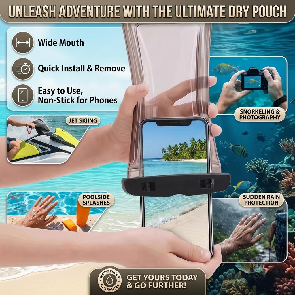 Phone Accessories Pouch - Şeffaf Su Geçirmez Telefon Kılıfı Kuru