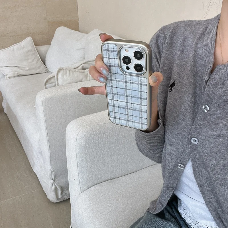 Kore Tarzı Epoksi Mavi Ekose D - Y2K Phone Accessories incelemesi ve fiyatı