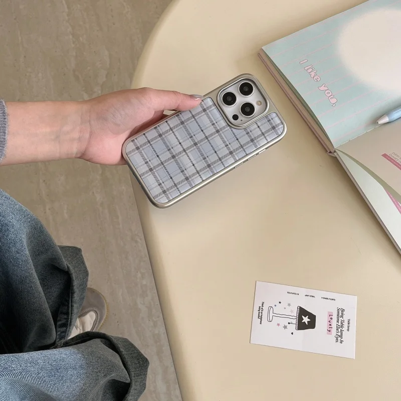 Kore Tarzı Epoksi Mavi Ekose D - Y2K Phone Accessories incelemesi ve fiyatı